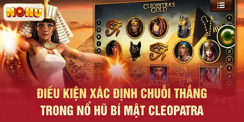 Điều kiện xác định chuỗi thắng trong nổ hũ Bí Mật Cleopatra