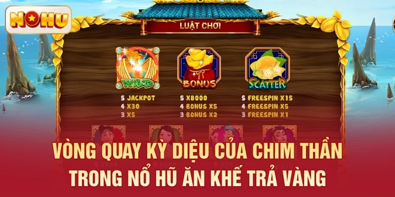 Vòng quay kỳ diệu của chim thần trong nổ hũ Ăn Khế Trả Vàng